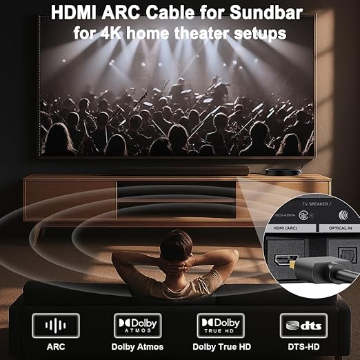 HDMI Cable 3FT 3 Pack Black, 4K HDMI Cord 3FT High Speed Shielded HDMI to HDMI 2.0 Cable with 4K@60Hz/ 2K@144Hz/ 1080P,HDCP 2.2, HDR, ARC for Laptop, Monitor, KVM, Splitter, PS5, PS4, Xbox, Soundbar