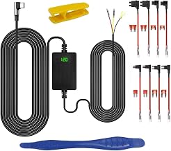 Dash Cam Hardwired Kit, 12V-24V to 5V Adapter Power Cable, 24/7 Parking Mode, with Voltage Display, Acc Detection, 4-Level Low Voltage Protection (11.6V/11.9V/12.2V/12.5V)，for 90% of dashcams - Image 1