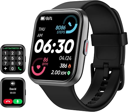 Tensky Smart Watch for Men/Women Android/iPhone/Samsung, Alexa Built-in, 1.8" Touch Screen Fitness Tracker with Answer/Make Calls, 3ATM Waterproof Heart Rate/Sleep/SpO2 Monitor, 120+ Sport Modes