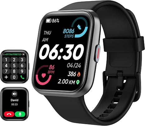 Tensky Smart Watch for Men/Women Android/iPhone/Samsung, Alexa Built-in, 1.8" Touch Screen Fitness Tracker with Answer/Make Calls, 3ATM Waterproof Heart Rate/Sleep/SpO2 Monitor, 120+ Sport Modes