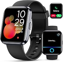 Smartwatch for Women/Men, Compatible with Android & iPhone, 1.8'' Fitness Tracker Watch with Alexa, Call & Notification Alerts, Heart Rate & Sleep Monitor, 120 Sports Modes, Waterproof Smart Watch - Image 1