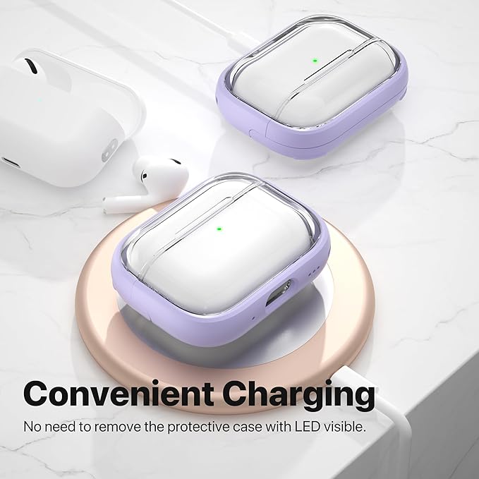 Valkit Compatible Airpods Pro 2nd/1st Generation Case Clear, Airpods Pro 2/1 Case Cover with Lock & Cleaner Kit, Soft Shockproof iPods Pro2 Protective Cases for AirPod Pro Gen 2nd/1st(2023/2022/2019)