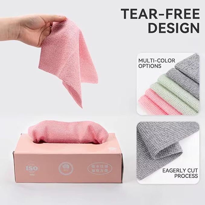 Microfiber Cleaning Towels | Lint-Free| Reusable Cleaning Rags for Home |Kitchen, Car | Ultra Absorbent Washable | Streak-Free Towels for Dishes, Glass, Counters (20- Pack) (Blue)