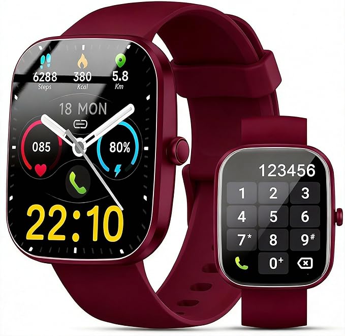 Smart Watch for Men Women(Answer/Make Calls), 1.96" HD Smartwatch, Fitness Tracker with 110+ Sport Modes, IP68 Waterproof, Heart Rate/Sleep/Step Monitor, Pedometer, Activity Tracker for Android iOS
