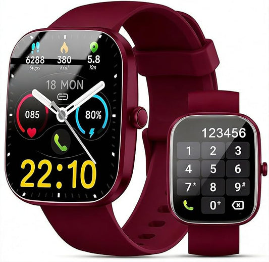 Smart Watch for Men Women(Answer/Make Calls), 1.96" HD Smartwatch, Fitness Tracker with 110+ Sport Modes, IP68 Waterproof, Heart Rate/Sleep/Step Monitor, Pedometer, Activity Tracker for Android iOS