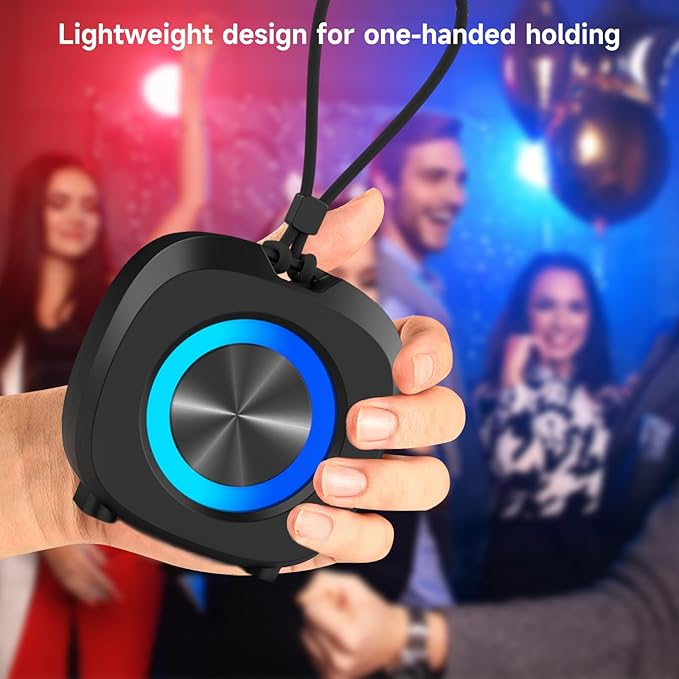 Portable Bluetooth Speakers, RGB Lights TWS Speakers，Wireless IPX5 Waterproof Mini Speaker with Loud Stereo Sound,15 Hours Playtime, Rechargeable Battery, Black.