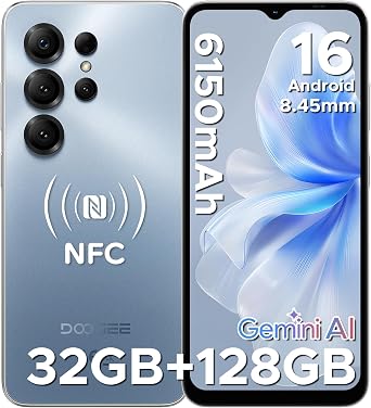 Note56X Pro Android 16 Unlocked Smartphone, 32GB+128GB/2TB Expand, 6.56" HD+ 90Hz Display, Dual SIM 4G Cell Phone, 13MP+8MP, 6150mAh Battery, Gemini AI, Widevine L1, NFC