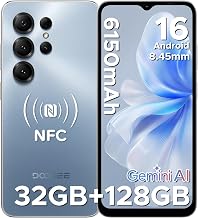 Note56X Pro Android 16 Unlocked Smartphone, 32GB+128GB/2TB Expand, 6.56" HD+ 90Hz Display, Dual SIM 4G Cell Phone, 13MP+8MP, 6150mAh Battery, Gemini AI, Widevine L1, NFC