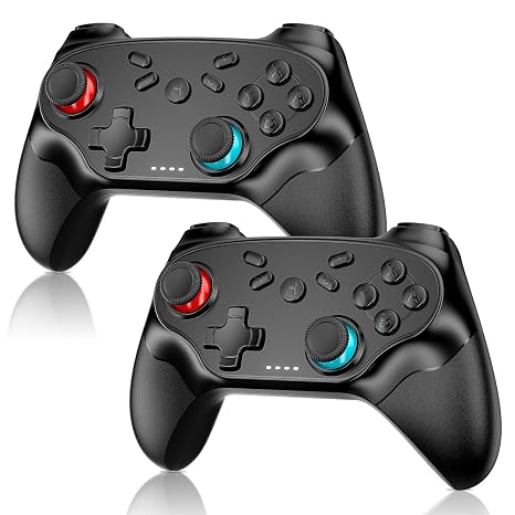 Nonbliep 2 Pack Wireless Controller for Nintendo Switch 2/1 Lite/OLED and PC, with Bluetooth, Turbo, Gyro Axis, Dual Vibration, and Screenshot, Compatible with Steam and Switch 2/1