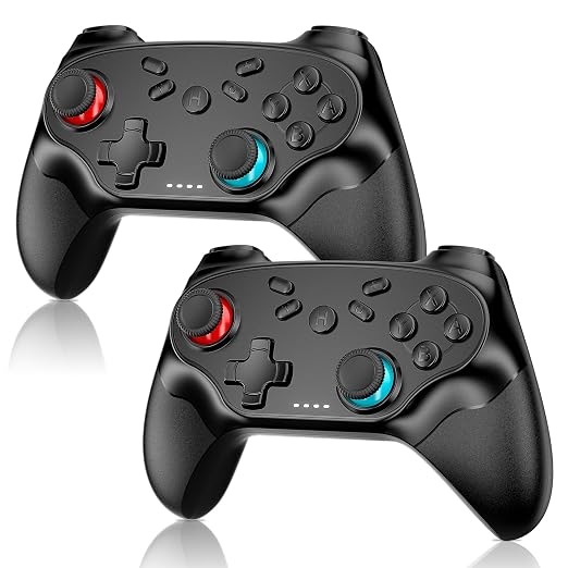 Nonbliep 2 Pack Wireless Controller for Nintendo Switch 2/1 Lite/OLED and PC, with Bluetooth, Turbo, Gyro Axis, Dual Vibration, and Screenshot, Compatible with Steam and Switch 2/1