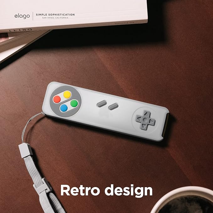 elago R4 Retro Case Compatible with 2022 Apple TV 4K Siri Remote 3rd Generation, Compatible with 2021 Apple TV Siri Remote 2nd Gen - Classic Controller Design [Non-Functional] (Nightglow Blue)