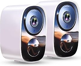 2026 Upgraded 2K Security Cameras Wireless Outdoor (2 Pack), Free Cloud Storage, Long Battery Life, AI Motion Detection, Spotlight & Siren, Waterproof, WiFi Surveillance Outdoor Camera with 2-Way Talk