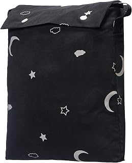 Amazon Basics Portable Room Darkening Blackout Curtain Shade with Suction Cups, Noise Reduction, 50"W x 78"L, Moon and Stars, 1-Pack - Image 1