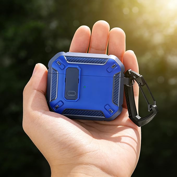 for AirPods Pro 2 Case for AirPods Pro2rd Gen | Full Drop Protection with Carabiner Keychain | Cute AirPods Pro 2st/1nd Generation Case for Men Women