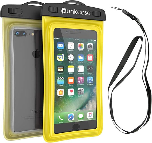 Waterproof Phone Pouch, PunkBag Universal Floating Dry Case Bag for Most Cell Phones incl. iPhone 8 Plus & Samsung Galaxy S9 | Perfect for Keeping Your Cellphone & Valuables Dry and Safe