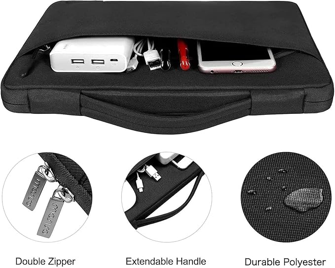 MOSISO Compatible with MacBook Air 13 inch Case M5 2026 M4 2025 M3 M2 2024-2022 A3449 A3240 A3113 A2681,Hard Shell&Sleeve Bag&Keyboard Skin&Webcam Cover&ScreenFilm for MacBook Air 13.6, Black