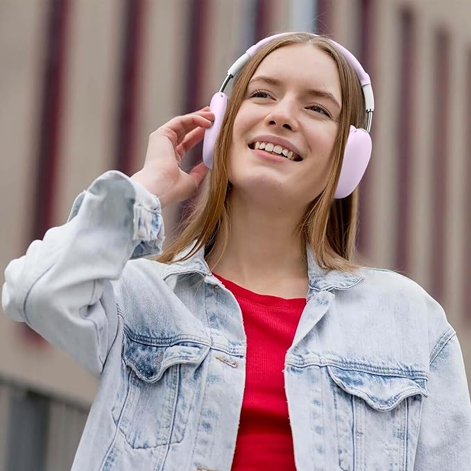 Silicone Case Cover for AirPods Max Headphone, Ear Pad Case Cover/Ear Cups Cover/Headband Cover for AirPod Max, Silicone Apple AirPods Max 2024/2020 Accessories, Purple
