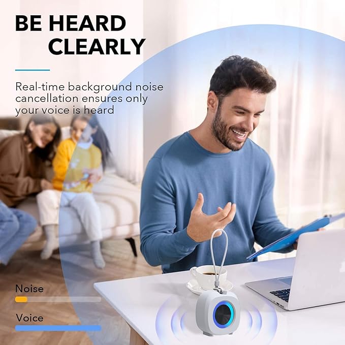 Portable Bluetooth Speakers, RGB Lights TWS Speakers，Wireless IPX5 Waterproof Mini Speaker with Loud Stereo Sound,15 Hours Playtime, Rechargeable Battery.
