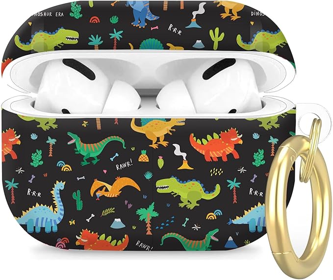 Compatible with Airpod Pro 2nd/1st Generation,360° Full Protection Cover for Girl Women,Cute Accessories Hard Case Portable & Shockproof for Airpod Pro 2nd Charging Case 2023/2022/2019(Cute Dinosaur)