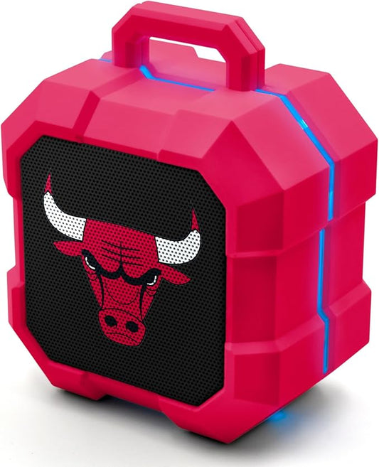 SOAR NBA Shockbox LED Wireless Bluetooth Speaker - Water Resistant IPX4, 5.0 Bluetooth with Over 5 Hours of Play Time - Small Portable Speaker - Officially Licensed NBA, Perfect Home & Outdoor Speaker