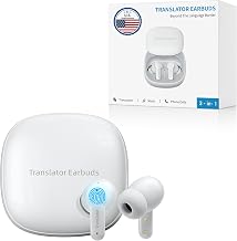 ANFIER M3 AI Translation Earbuds Real Time, Language Translator Device in 144 Languages, 3-in-1 Offline Two-Way Audífonos Traductores, Live Translate Headphones, No Subscription Required (White) - Image 1