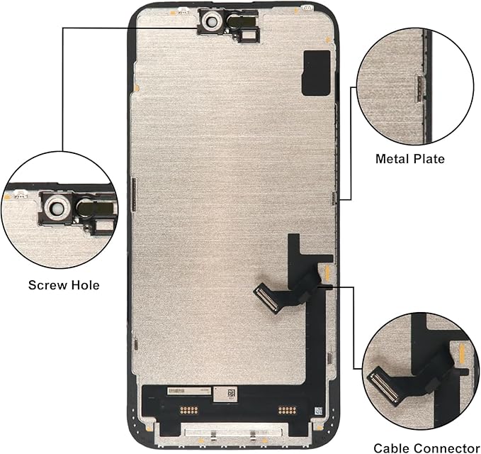 LL TRADER Screen Replacement for iPhone 15 Plus 6.7" LCD Retina FHD Display COF Touch Screen Digitizer with Repair Tool Kits, Waterproof Tape, Screen Protector (Truetone programable)