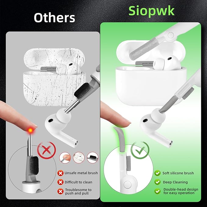 Compatible with Apple AirPods Pro 3 Case 2025 Cover with Cleaner kit, [Glow in The Dark] 3D Skull AirPods Pro 3 Case Soft Silicone Protective Skin Case for Airpods Pro3 for Women Men