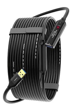 USB 3.0 Active Extension Cable 50ft, 2 Signal Amplifiers, 5Gbps - Image 2