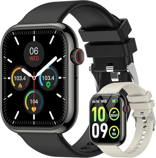 Smart Watch for Men Women Fitness: Waterproof Make/Answer Call Smart Watches for Men Digital Mens watches Running Step Tracker Smartwatch Android Phones iPhone Samsung Compatible Heart Rate Monitor