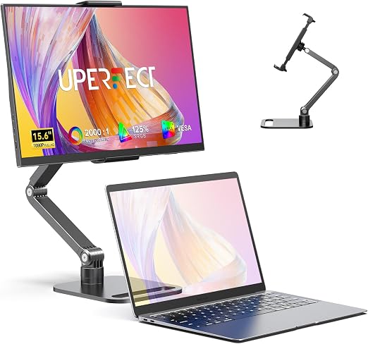 UPERFECT Portable Monitor, 15.6" 125% sRGB Ultra-Slim Laptop Display