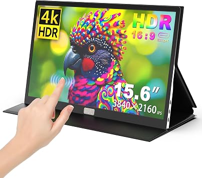 4K Portable Monitor,15.6-inch Portable Touch Monitor,