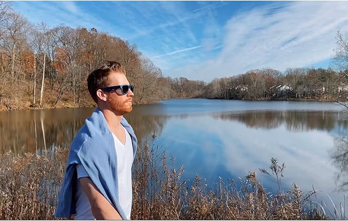 OhO sunshine, Polarized Sunglasses with Bluetooth Speaker, Open Ear Audio, Athletic/Outdoor UV Protection and Voice Control