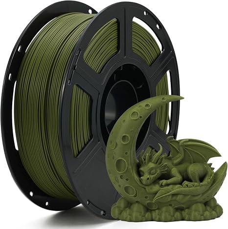 FLASHFORGE High Speed PLA+ 3D Printer Filament Olive Green, Enhanced Melt Flow for Faster, Smoother Prints, 500mm/s Rapid Printing, Feature Sleek Matte Finish, Rich and Solid Color