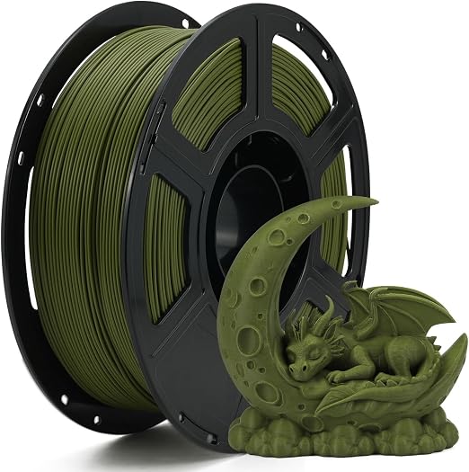 FLASHFORGE High Speed PLA+ 3D Printer Filament Olive Green, Enhanced Melt Flow for Faster, Smoother Prints, 500mm/s Rapid Printing, Feature Sleek Matte Finish, Rich and Solid Color