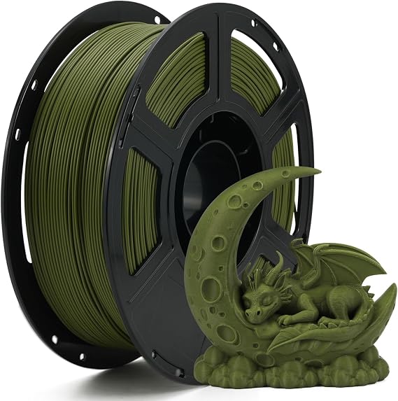 FLASHFORGE High Speed PLA+ 3D Printer Filament Olive Green, Enhanced Melt Flow for Faster, Smoother Prints, 500mm/s Rapid Printing, Feature Sleek Matte Finish, Rich and Solid Color