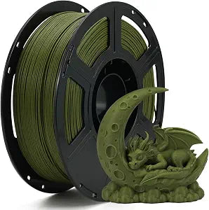FLASHFORGE High Speed PLA+ 3D Printer Filament Olive Green, Enhanced Melt Flow for Faster, Smoother Prints, 500mm/s Rapid Printing, Feature Sleek Matte Finish, Rich and Solid Color