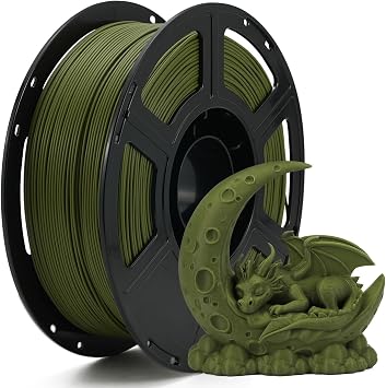 FLASHFORGE High Speed PLA+ 3D Printer Filament Olive Green, Enhanced Melt Flow for Faster, Smoother Prints, 500mm/s Rapid Printing, Feature Sleek Matte Finish, Rich and Solid Color