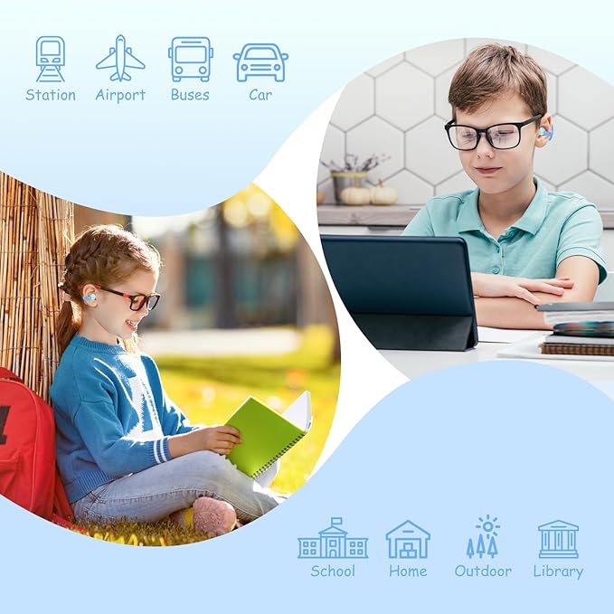 BANIGIPA Kids True Wireless Earbuds, Bluetooth 5.4 Open Ear Headphones for Boys Girls Teens, Light Comfortable, 85dB Healthy Volume Control Protect Hearing, Built-in Mic for Calling School Travel
