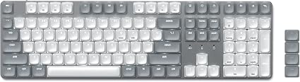 Satechi SM3 Mechanical Keyboard, White LED Backlit, Light Gray/White
