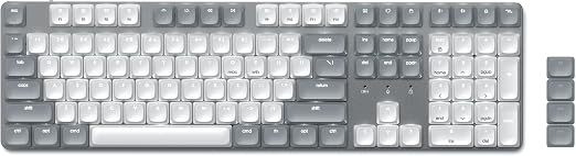 Satechi SM3 Mechanical Keyboard, White LED Backlit, Light Gray/White