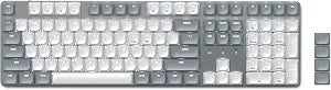 Satechi SM3 Mechanical Keyboard, White LED Backlit, Light Gray/White