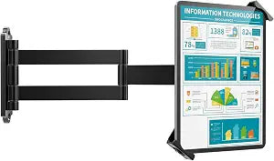 AboveTEK Tablet Wall Mount - 360° Rotation Tablet Holder Stand with Extension Arm, Anti-Theft Kitchen Mount Fits 7"-11" Tablets Including iPad Pro/Air/Mini, Galaxy Tab - Security Lock & Key - (Black)