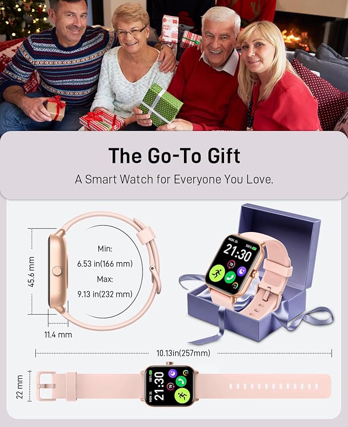 Smart Watches for Women (Make/Answer Calls), Alexa Built-in Smart Watch for Android/iPhones with Receive Messages/Emails/Reminders, 1.85" HD Fitness Tracker Watch with Heart Rate/Sleep/SpO2 Monitor