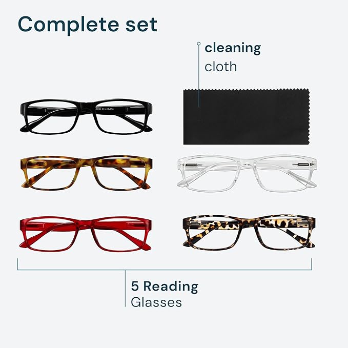 Gaoye 3.0 Professional Reading Glasses for All Day - Computer Readers with Blue Light Protection - Value Pack