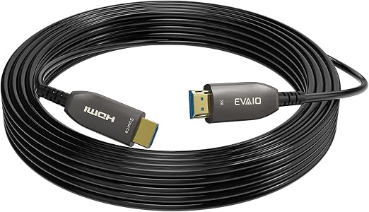 8K Fiber Optic HDMI Cable 100 FT, HDMI 2.1, 48Gbps