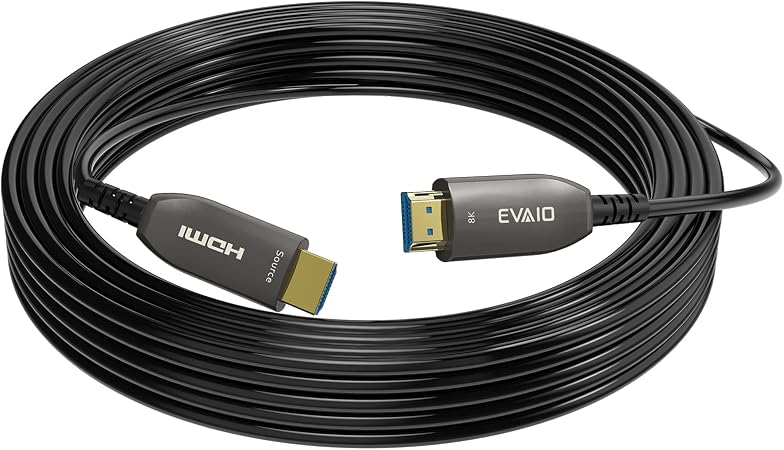 8K Fiber Optic HDMI Cable 100 FT, HDMI 2.1, 48Gbps