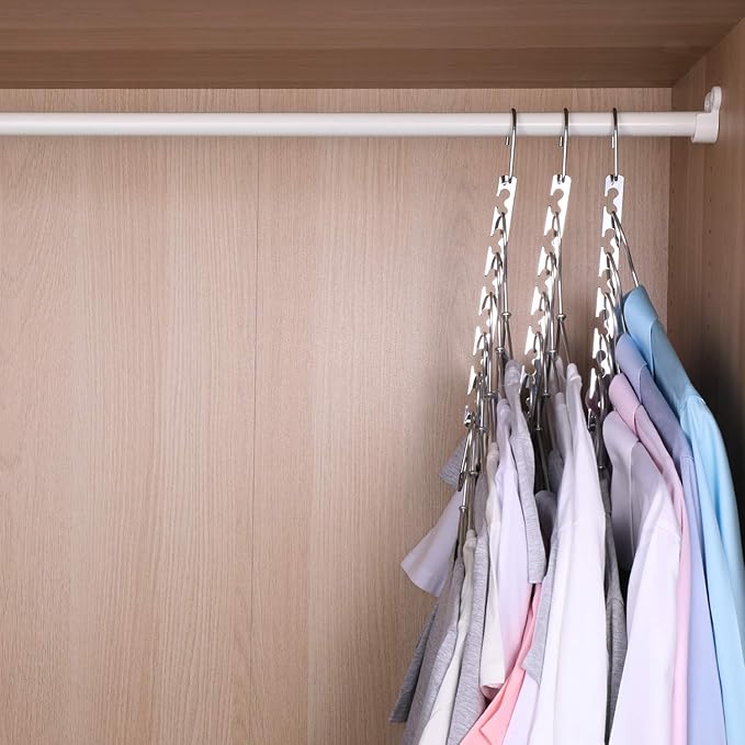 GEFTOl Space Saving Hangers Metal Hanger Magic Cascading Hanger Closet Clothes Organizer(20 Pack)