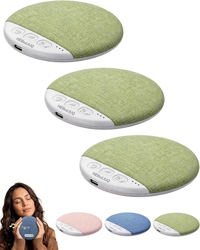 Bone Conduction Pillow Speaker, Bluetooth Under Headrest Sound Box with Timer, Ultra Thin Private Audio Machine for Sleeping, Wireless Bedside Music Aid, Portable Night Rest Gadget(3pcs#C)