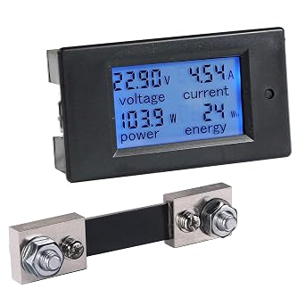 DC 8-100V 0-100A Amp Meter Voltmeter Battery Monitor with 100A Shunt