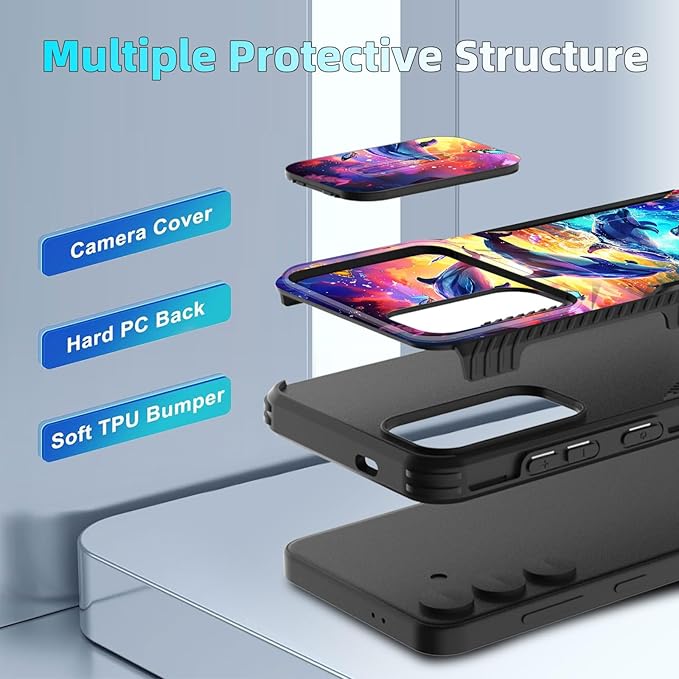 for Galaxy S26 Plus Case Built in Slide Camera Lens Cover,Heavy Duty Shockproof Protection Dual Layer Case for Samsung Galaxy S26 Plus 6.7" 2026,Dolphins and Butterflies